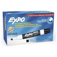 Marker, Dry Erase Black 12ct