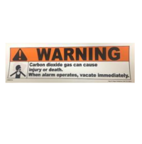 Sticker, "Carbon Dioxide Do Not Enter"