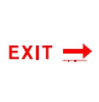Sticker, "EXIT, Right Arrow"