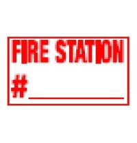Sticker, "Fire Station #"