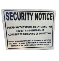 Sticker, Security Notice