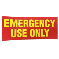 Sticker, "Emergency Use Only" Spill Kit Seal