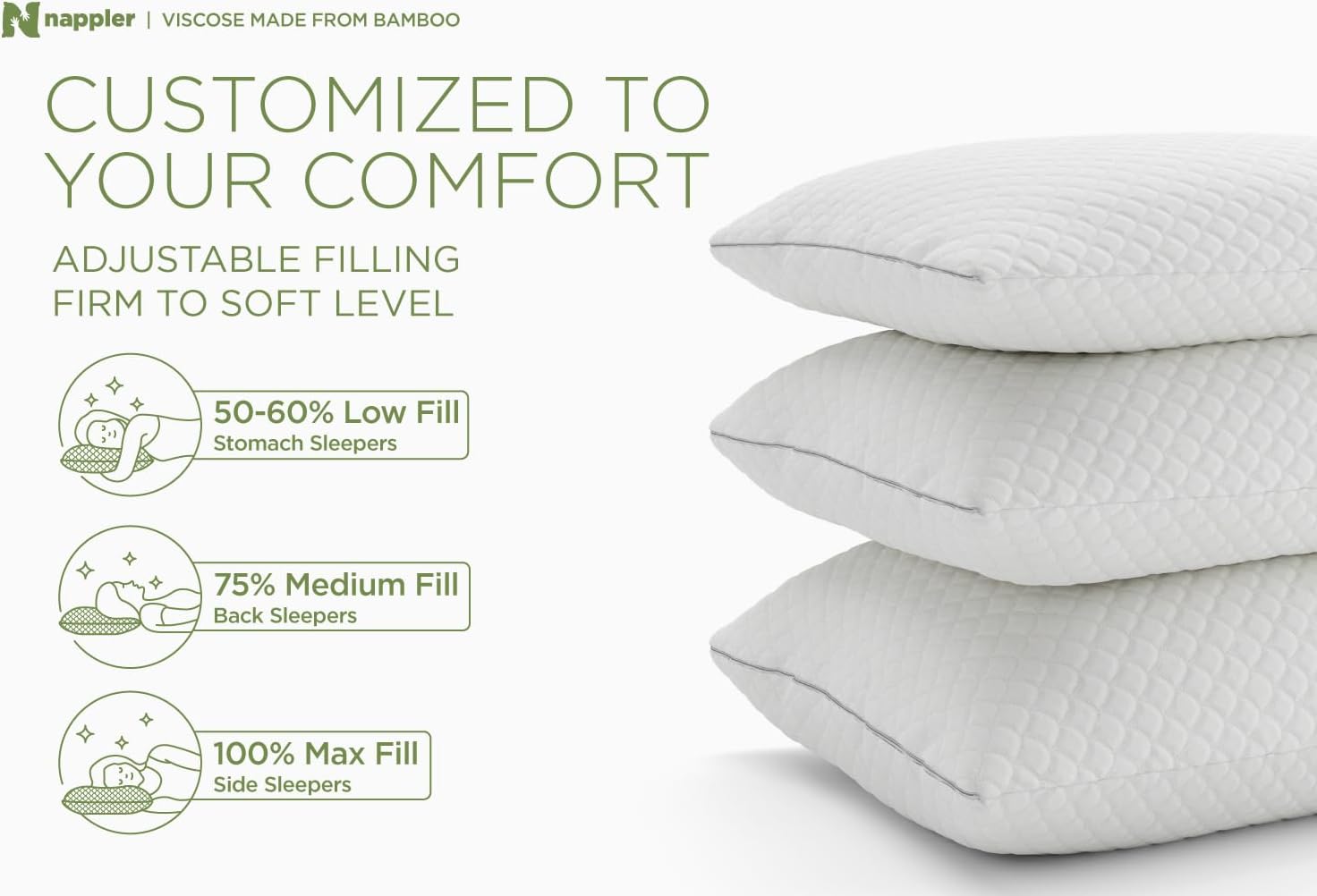 Cooling Pillow, Queen Size Premium Set of 2 - Image 2