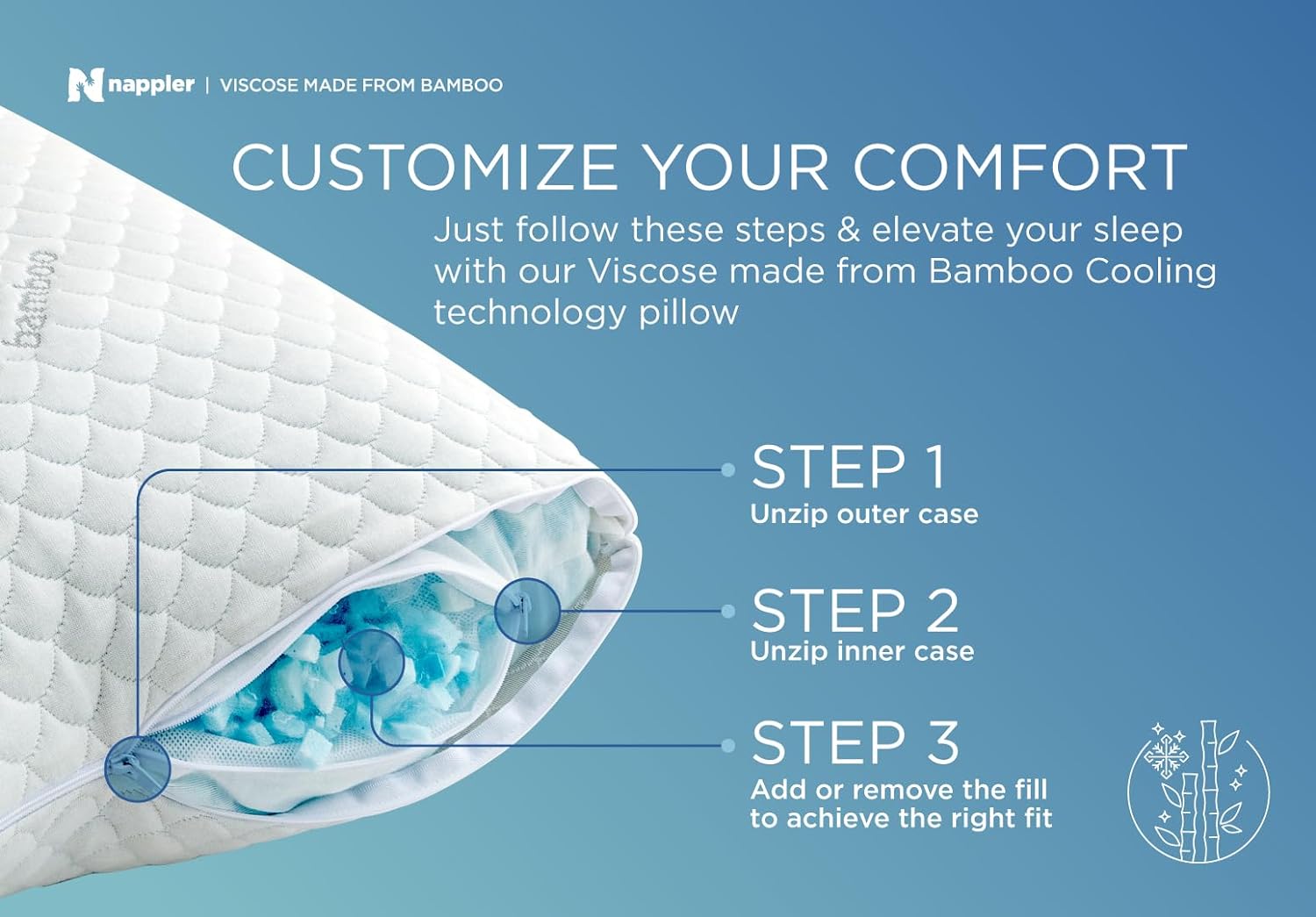 Cooling Pillow, Queen Size Premium Set of 2 - Image 4