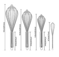 Alternative view of Stainless Steel Wire Whisks, 4ct