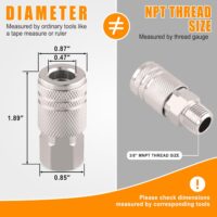 Alternative view of Air Coupler and Plug Kit - 1/4" Coupling x 3/8" NPT